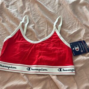Champion Women's Red and White Sports Bra